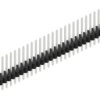 Pin header, 30 pole, pitch 1.27 mm, straight, black, 10060434