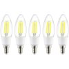 Sygonix SY-5781472 LED Bulb E14 2.2W Warm White 5 pcs Filament