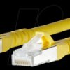 1308450577-E Patch cord RJ45 Cat.6A AWG26 S/FTP LSHF 0.5 m yellow