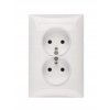 Gniazdo podwójne 2x2P+Z LUNA, 16A-250V~, białe