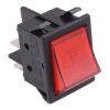 Red On-Off 22x30mm Rectangle Rocker Switch DPST 16A 250VAC