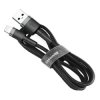 Kabel USB A - Iphone BASEUS 1m Lightning 2,4A Czarno-szary CALKLF-BG1