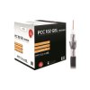 Przewód koncentryczny RG6 PCC102+ŻEL LIBOX czarny (rolka 300m) BX8033