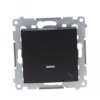 Simon 54 Łącznik schodowy z podświetleniem LED (moduł) 10AX 250V szybkozłącza, czarny mat DW6L.01/49