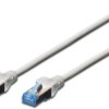 Patch cable, RJ45 plug, straight to RJ45 plug, straight, Cat 5e, SF/UTP, PVC, 500 mm, gray, DK-1531-005