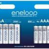 OUTLET Akumulatorki MIX 4 x R6/AA + 4 x R03/AAA Panasonic Eneloop BK-KJMCDE44E 8BE (blister)