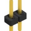 Pin header, 2 pole, pitch 2 mm, straight, black, 10062060