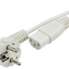Kabel zasilający 230V 10A IEC320 C13 1,5m biały