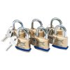 Draper 67659 Pack of 6 x 40mm Keyed Alike Solid Brass Padlocks