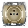 Trend Gniazdo Pojedyncze Z/U 2P+Z Złoty 6Gp-1Zp