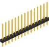Pin header, 15 pole, pitch 2 mm, straight, black, 10137646