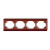 LOGO Ramka pozioma 4 poczwórna brązowy metalik 9LRH-4 KARLIK