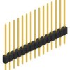 Pin header, 15 pole, pitch 1.27 mm, straight, black, 10059463