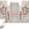 Through terminal block, spring balancer connection, 0.5-1.5 mm², 2 pole, 17.5 A, 6 kV, dark beige, 1775480000