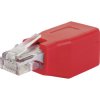 Schwaiger CKR01531 RJ45 Network Adapter CAT 6 Crossover Socket to Plug Red