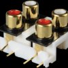 RCA connector, PCB, 4-fold