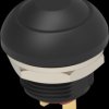 Pushbutton, 1 pole, black, unlit , 0.12 A/125 VAC, 0.2 A/50 VDC, 13.6 mm, IP68, 2329383-1
