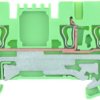 Protective conductor terminal, spring balancer connection, 0.5-1.5 mm², 3 pole, 180 A, 6 kV, yellow/green, 1775560000