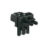 WAGO 770-606 T-Distributor Mains Plug-Socket 2+PE Black 1 piece