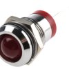 Lampka kontrolna do montażu panelowego 2V dc, czerwona 12mm LED Chrom RS PRO