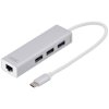 Digitus DA-70255 USB hub 3+1 ports Ethernet port Silver