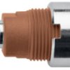 4 mm socket, flat plug connection, mounting Ø 12.2 mm, CAT III, brown, SEB 6452 NI / BR
