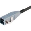 Power cord, Europe, plug STAS 2, straight on open end, H05RR-F3G0.75 mm², gray, 1 m, 972246008