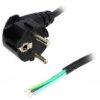 Kabel: 3X1mm2, Cee 7/7 (E/F) Wtyk Kątowy, 1,8M Lt322 H05vv-F 3X1.0 1.8M Blk