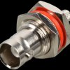 52514.1 BNC crimp panel socket, central mounting, 50 Ohm