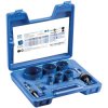 PFERD 25900910 hole saw set with 6 HSS saws in clear plastic box
