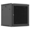 Szafa instalacyjna rack wisząca 19 12u 600x600 czarna drzwi perforowane lanberg (flat pack) WF01-6612-23B