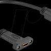 85454 USB 3.1 E Key A 20 pin male to USB C female, built-in, 25 cm
