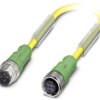 Kabel do czujników/elementów wykonawczych Phoenix Contact SAC-4P-M12MS/ 0,6-PUR/M12FS D 1696028, złącze żeńskie M12, pro
