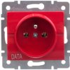 LOGI Gniazdo pojedyncze 2P+Z (DATA) śrubowe 16A 250V Czerwony 25091