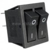 Przeł. kołys.x2 16A 250V podwójny OFF-ON czarny 4P