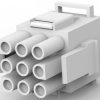 Plug housing, 9 pole, pitch 6.35 mm, straight, white, 770021-1