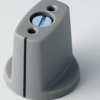 Toggle knob, 4 mm, plastic, gray, Ø 16 mm, H 16 mm, A2416048
