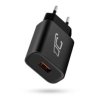 Ładowarka USB 18W Quick Charge 3.0, gniazdo USB-A, czarna; LTC