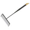 Roughneck 68-500 Tarmac Rake 16 Round Teeth - Tubular Steel Shaft Handled