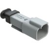 Connector, Housing, pin, male, 2 pole, extended strain relief, AT04-2P-SR01GRY