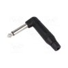 Wtyk Jack 6,3 mono kątowy czarny AMPHENOL / ACPM-RB