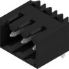 Pin header, 3 pole, pitch 3.5 mm, angled, black, 1683230000