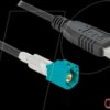 90489 HF cable, HSD Z plug > USB A plug, 0.5m
