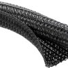 Plastic braided sleeve, range 25-26 mm, black, halogen free, -55 to 155 °C, BYB-5-91F9760