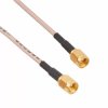 Coaxial cable, SMA plug (straight) to SMA plug (straight), 50 Ω, RG-316, grommet black, 457 mm, 135101-03-18.00