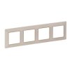 VALENA LIFE Ramka 4 poczwórna kremowa/złota 754064 LEGRAND