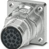 Surface-mounting plug, M17, 17 pole, crimp connection, standard/ONECLICK quick locking system, straight, 1628928