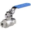 Stainless steel ball valve, L 56 mm, 63 bar, stainless steel, for pipe systems, 135894