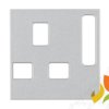 B.Kwadrat/S.1/B.7 Płytka czołowa do gniazda z uziemieniem (standard brytyjski) aluminium mat 3313071404 HAGER