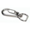 Karabińczyk metalowy z krętlikiem 38x18mm - Karabinek do kluczy - Survival